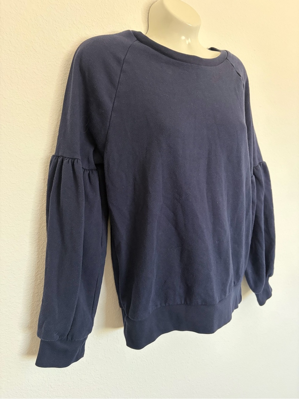 GAP - Women's Navy Puff-Sleeve Sweatshirt - M